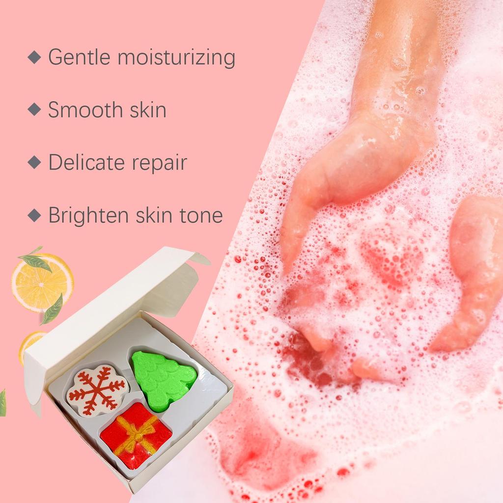 Christmas Lavender Bath Ball Stress Relief Rich Bubble Long Lasting Fragrances Deeply Moisturizing Colorful SPA Gifts Bath Bombs