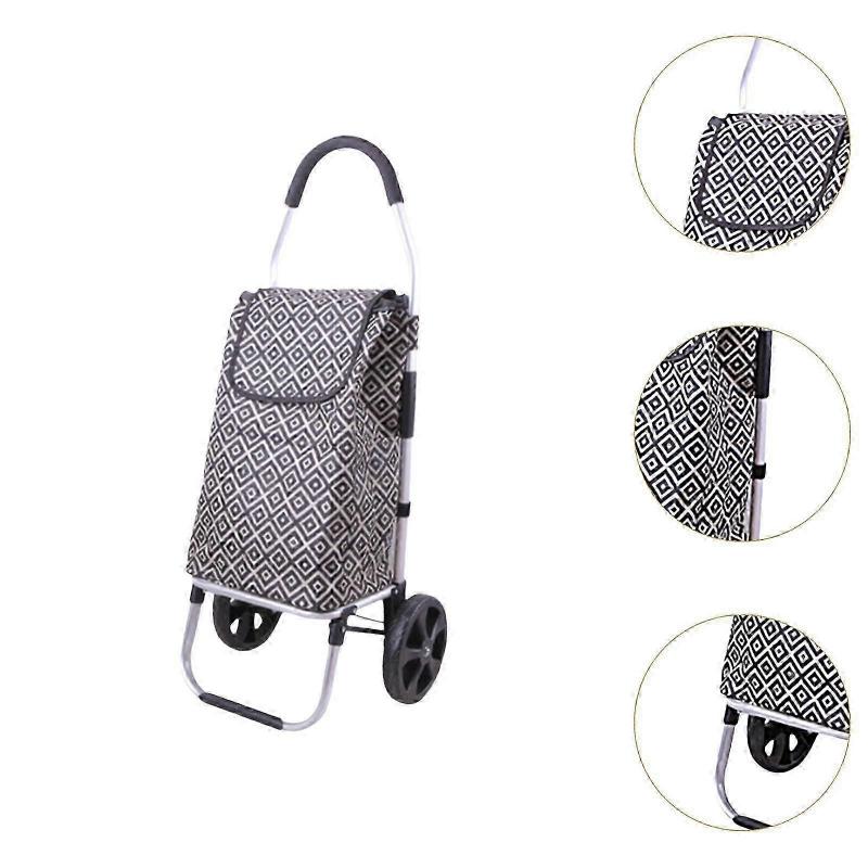 Складная тележка с съемной сумкой, ручная тележка для продуктов, путешествий, дома, ромбовидная