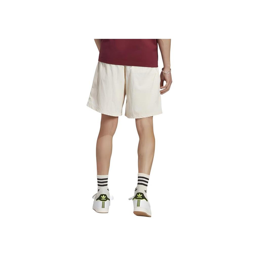 Adidas Простые прямые шорты с эластичной талией, мужские плавки бежевого цвета IC8411