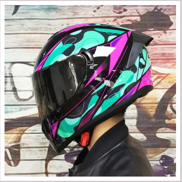 Шлем для электромобиля LVS, всесезонный универсальный для мужчин и женщин, мотоциклетный противотуманный полный шлем, серый гоночный индивидуальность, крутые и электромобили