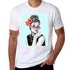 Audrey Hepburn With Flowers  9 Tshirt Outdoor Sports Lightweight Tee Tshirt