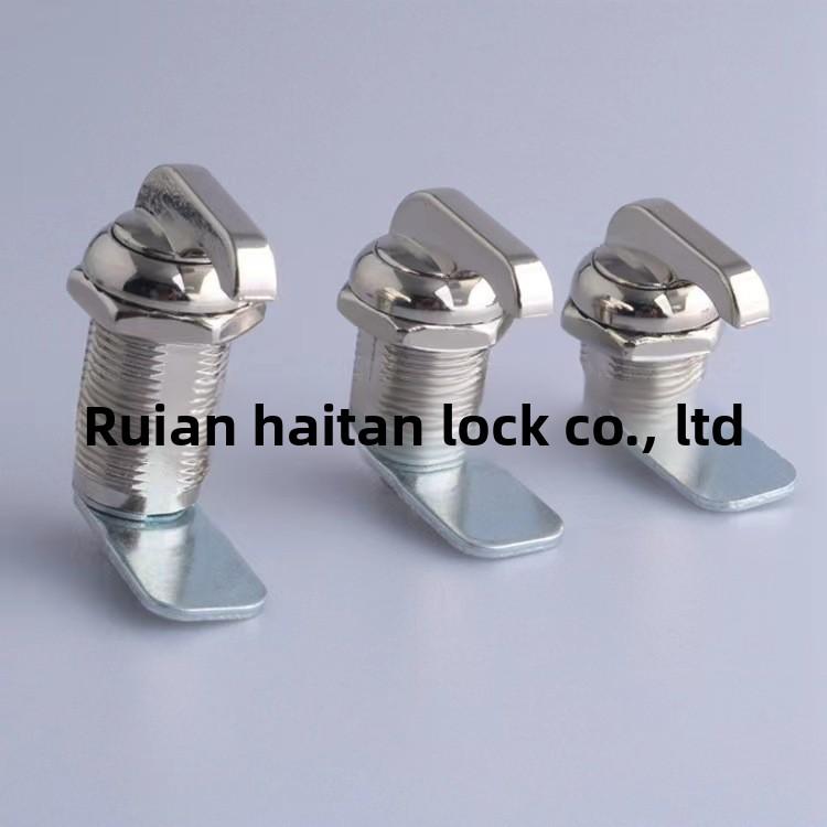 Manufacturer MS412 Bright Chrome Plated Right-Angle Cam Cabinet Door Cylindrical Lock Button-Activated Handle Rotation