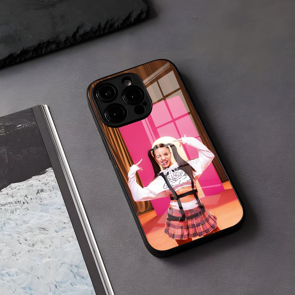 Чехол для телефона E-Emilia M-Mernes Singer для IPhone 17 Air 16 E Pro Max 15 14 13 Mini 12 Pro 11 Max Plus Черная стеклянная крышка