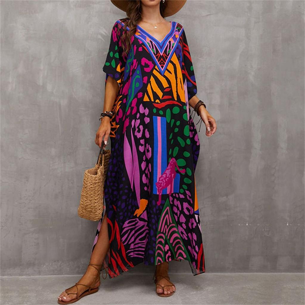 Женский свободный пляжный халат, рубашка для отдыха от солнца, прикрытие