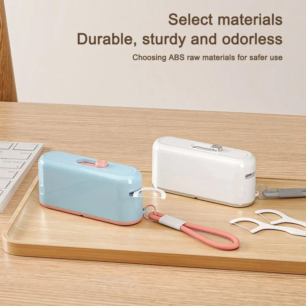 Oral Care Automatic Ejectable Floss Dispenser Press-on Floss Storage Box  Daily Use