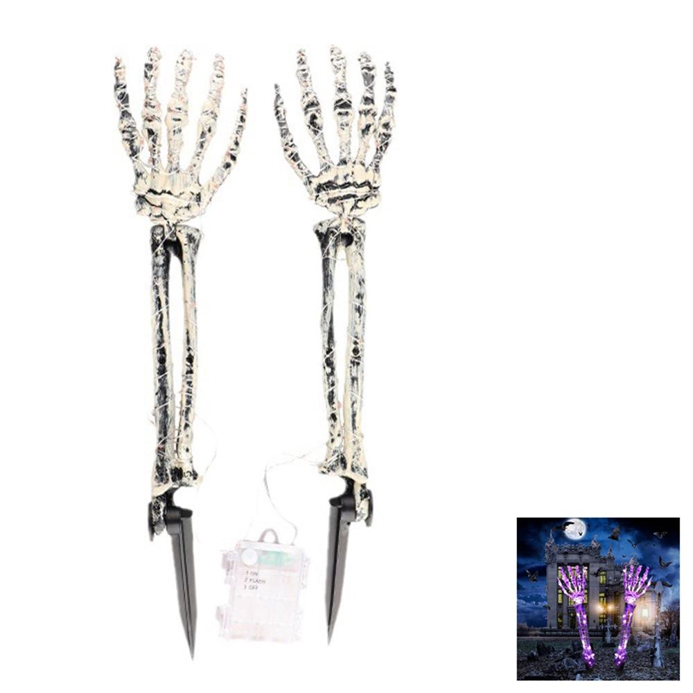 LED Lighted Skeleton Hand Props Exquisite Ghost Skeleton Hand Lamp Halloween Decoration