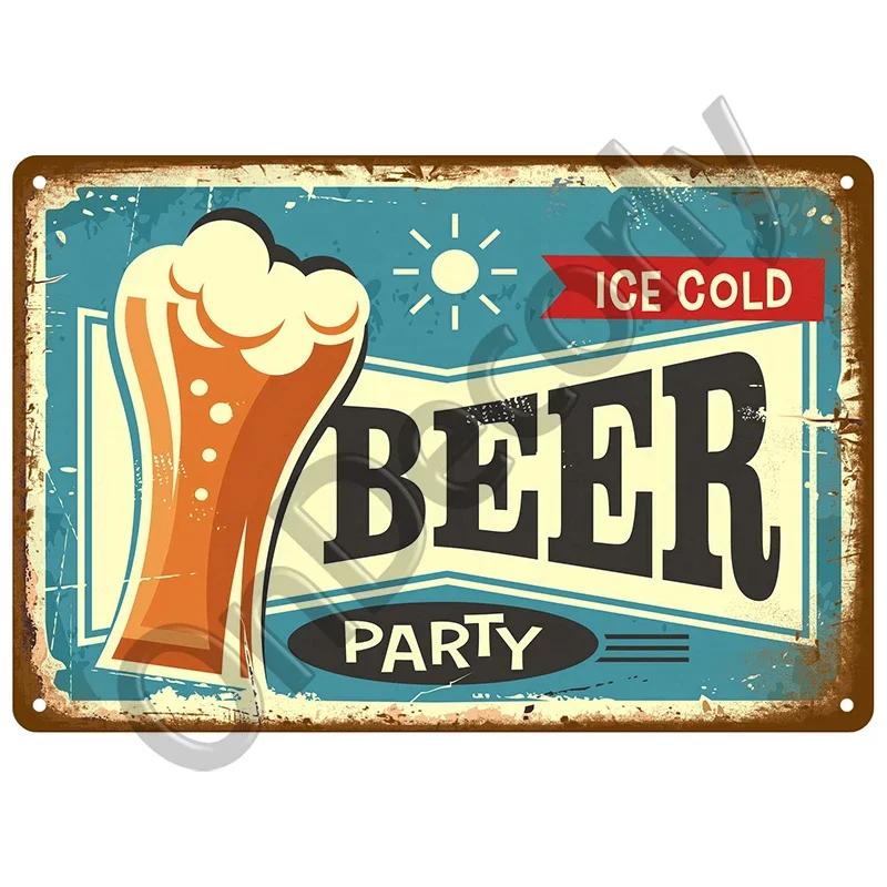 Пиво Металлическая Табличка Виски Вино Алкоголь Жестяная Табличка Винтажный Коктейльный Постер Бар Паб Домашний Декор Искусство Ремесла Жесть Настенная Тарелка Знаки
