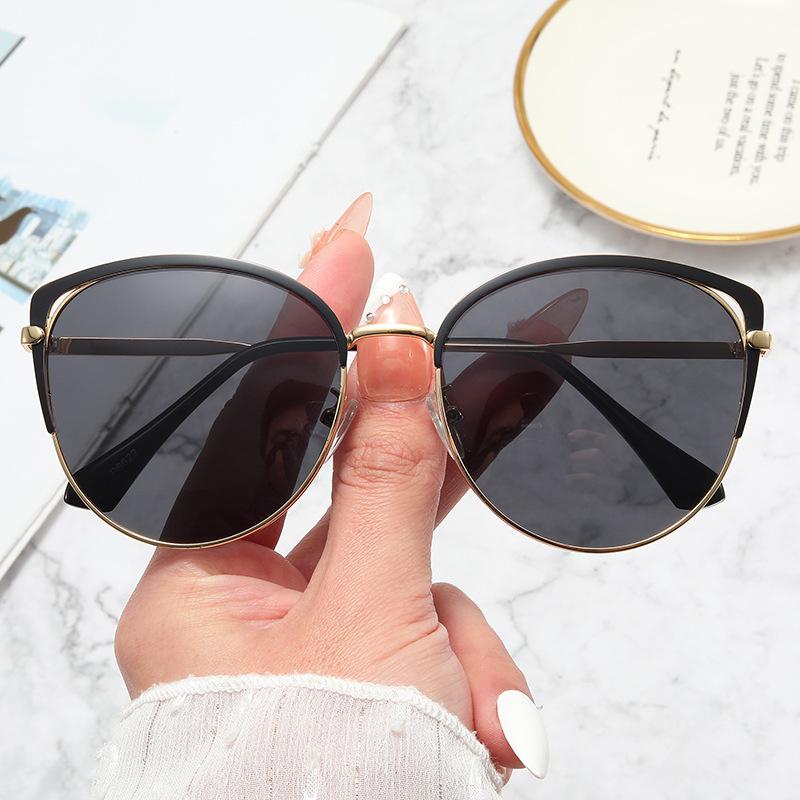 Uv Protection, Polarized Sunglasses, Women'S Gm Sunglasses, Fashionable, Big Face And Thin Feeling