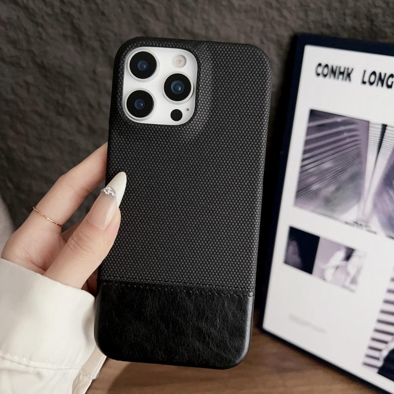 Для iPhone 16 Pro Max 15 Pro 14 Plus 13 12 Чехол-накладка Роскошная кожаная вставка Жесткий ПК Ударопрочный Тонкий чехол для телефона