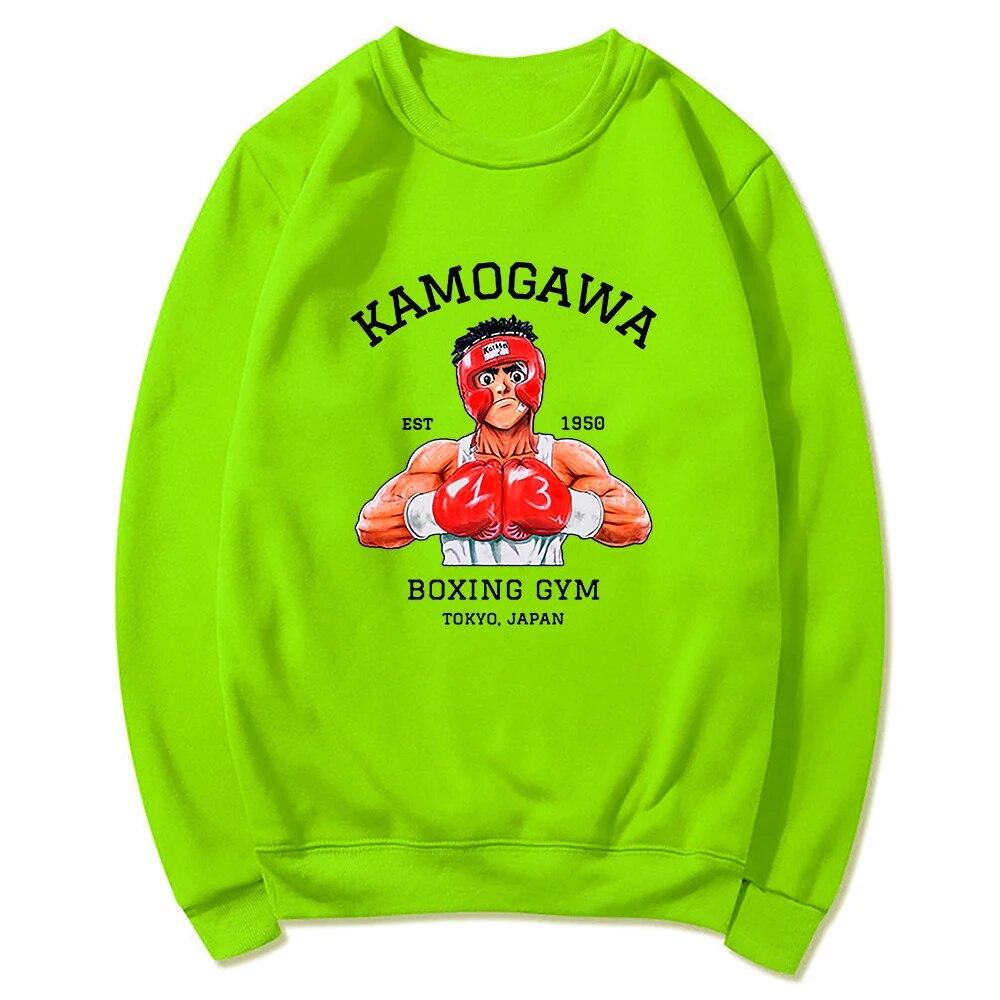 Anime Hajime No Ippo Kamogawa Boxing Gym Hoodies Winter Unisex Crew Neck Hoodie Spring/Autumn Classic Sweatshirt Harajuku Sudaderas