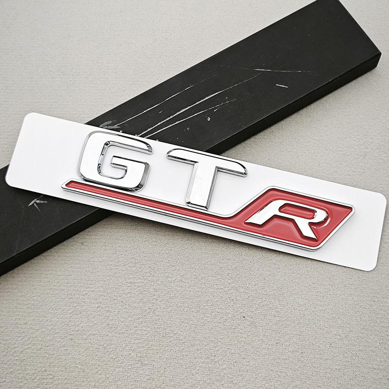 3D ABS Chrome Car Letters Badge Rear Trunk Logo GT R Sticker Emblem Decals For Mercedes Benz GT GT R Tail Marking Accessories AB1