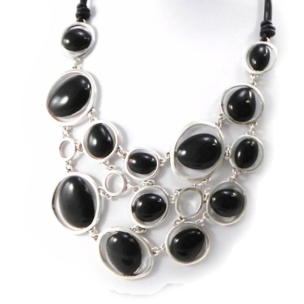 Les Trésors De Lily [H9863] — Черное дизайнерское колье «Métis»