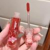 Bear Crystal Frozen Strawberry Lip Gloss - Mirror Finish, Whitening, All-Match Lip Glaze.