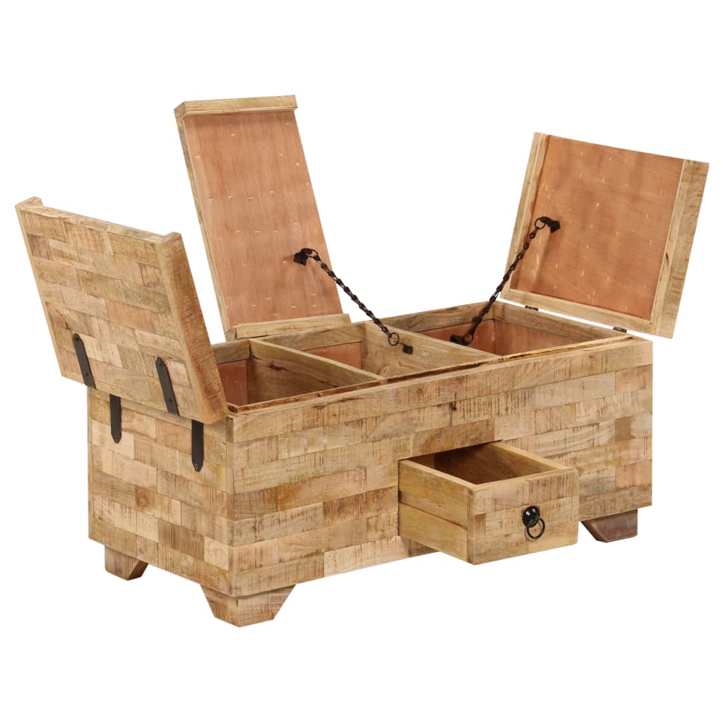 Solid Mango Wood Coffee Table 80 x 40 x 35 cm
