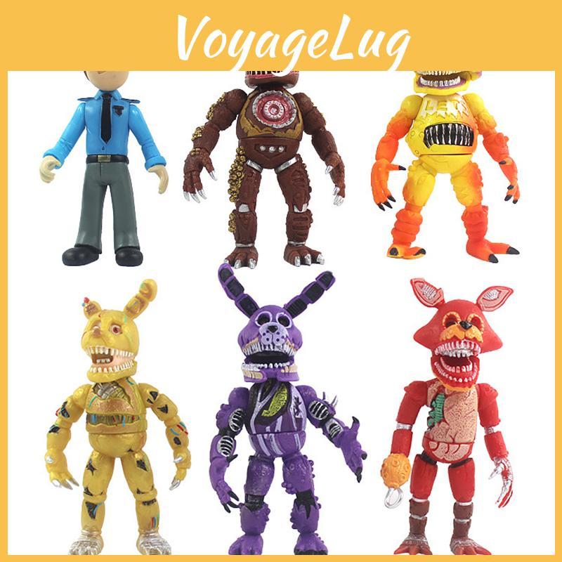 Яркие 6 шт. Fnaf Пять ночей у Фредди Светящиеся фигурки для детей