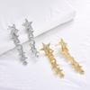 2026 New Elegant Star & Number 5 Long Tassel Earrings Light Luxury Full Zircon Drop Earrings for Women
