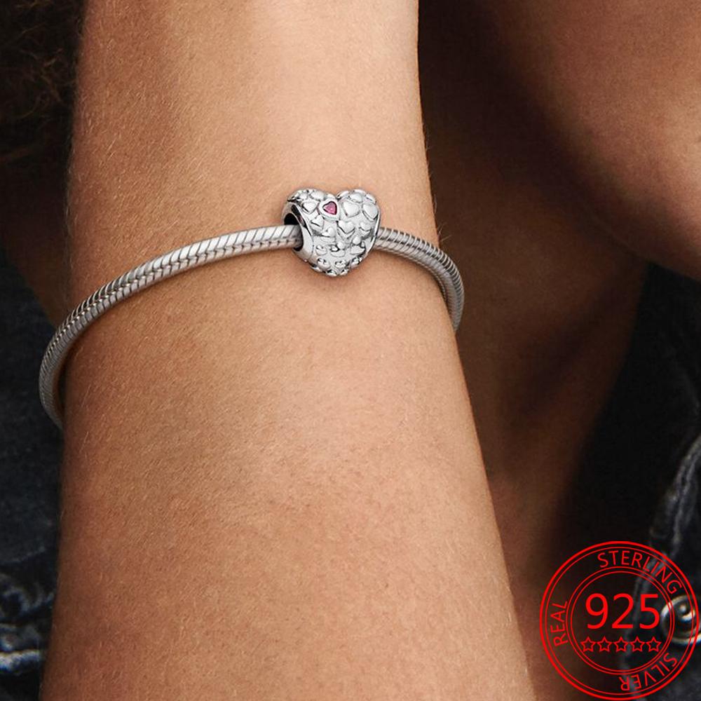 Настоящее серебро 925 пробы, подвеска «Мама на миллион сердец», подходит для оригинального модного браслета и браслета, ювелирные изделия своими руками для матери, подарок