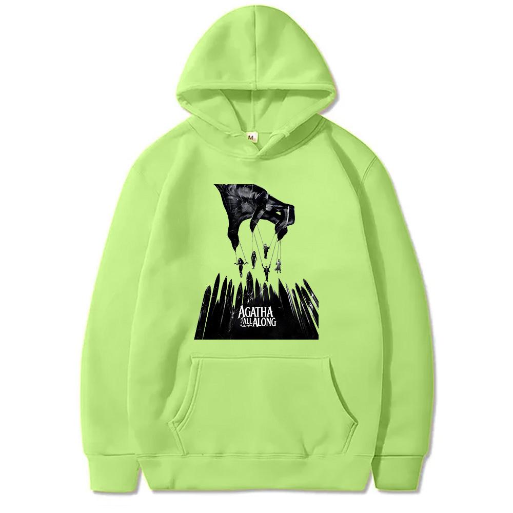 Толстовки Agatha All Along Revenge Is A Witch Black and White Version Hoodies Новые популярные тенденции Пуловеры Женская мужская одежда