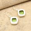 Зеленый аметист, драгоценный камень, ювелирные изделия ручной работы из стерлингового серебра 925 пробы, милые серьги для женщин