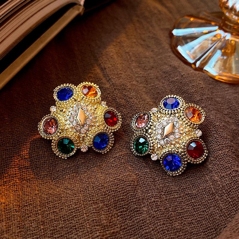 Серьги с каплями масляной живописи, модные ретро-серьги, серьги премиум-класса, подарки