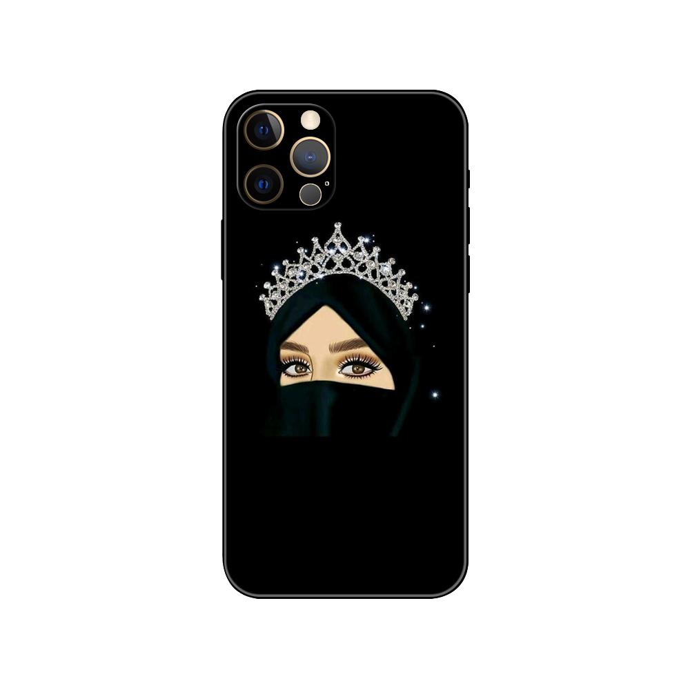 Чехол для телефона Hijab Face Muslim Islamic для iPhone 5 5s 2020se 6 6s 7 8 plus x 10 XR XS 11 12 13 mini pro MAX черная задняя крышка из ТПУ
