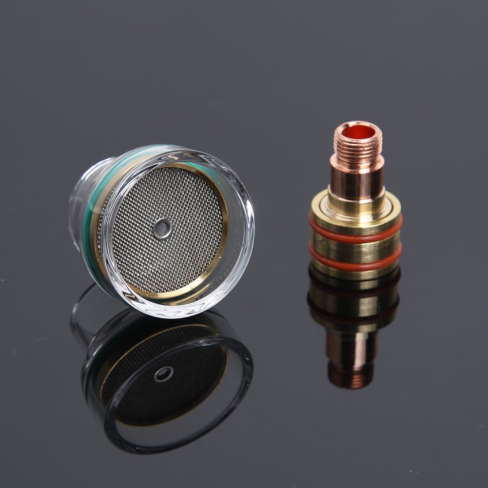 TFM53NCN TIG Welding Torch Kit Glass Cup Collet Gas Lens 1.6mm/2.4mm Welding Nozzle for WP-17/18/26 Argon Arc Welding Torch