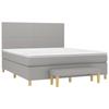 VidaXL Divan Bed with Mattress Light Grey 180x200cm Fabric - Model 3137013