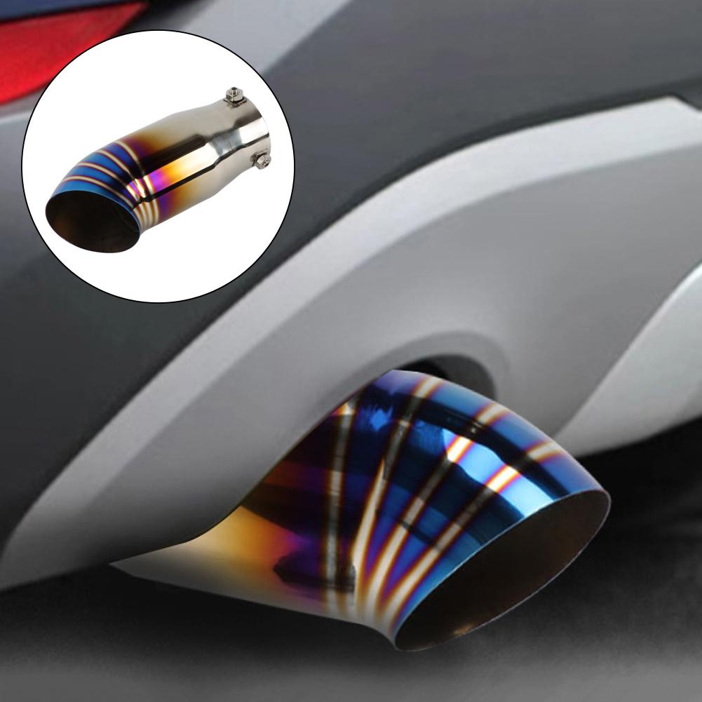 63mm Universal Stainless Steel Car Exhaust Pipe Rear Noise Canceller Muffler End Tail Pipe Outlet Tailpipe