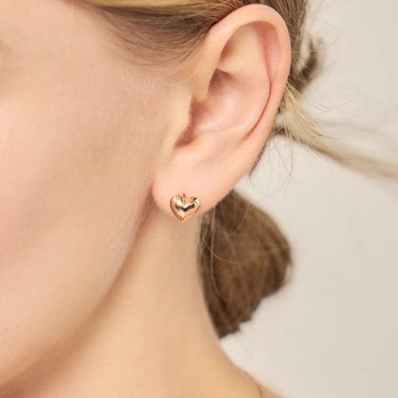 CRANNE 14K GF Single Heart Earrings C24EGF168