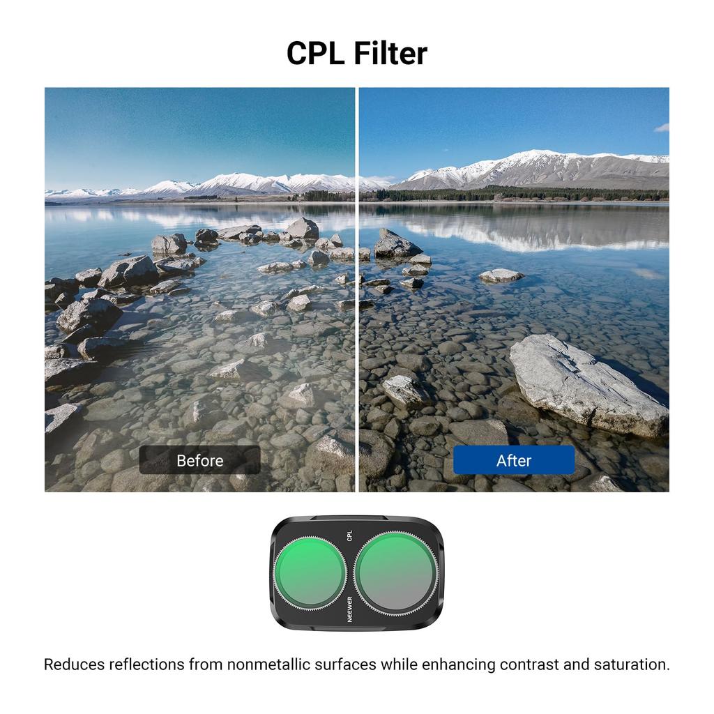 NEEWER CPL ND Filter Set for Osmo Pocket 4P Xtra and Muse 2 Pro + (Black)