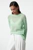 Women's Elegance Style Sweater Mint Transparent Knitwear Sweater