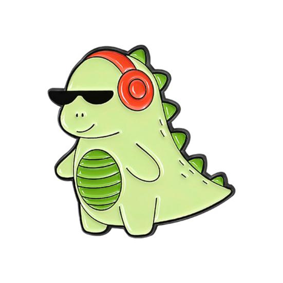 Брошь на булавке, красочное украшение в виде динозавра, мужская и женская брошь с мультяшным животным, декор одежды