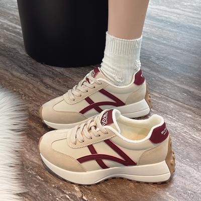 Корейские полосатые белые кроссовки на шнуровке женские лето 2025 новая мода универсальные удобные спортивные и для отдыха обувь для моральной подготовки