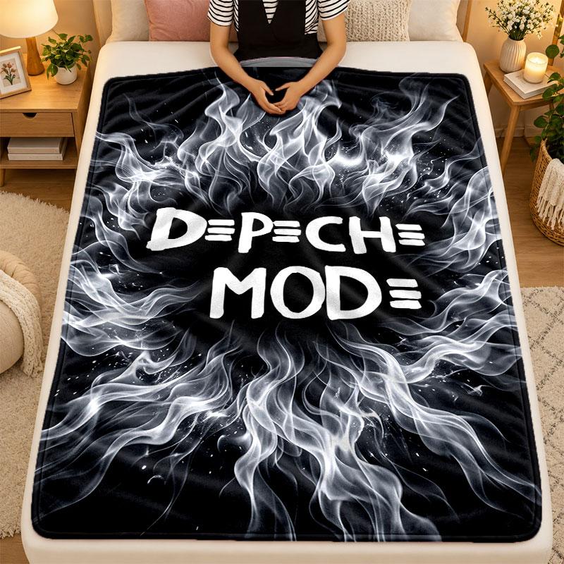 Фланелевое одеялоDepeche Mode Теплое Мягкое Плед для Использования на Диване Кровати Гостиной