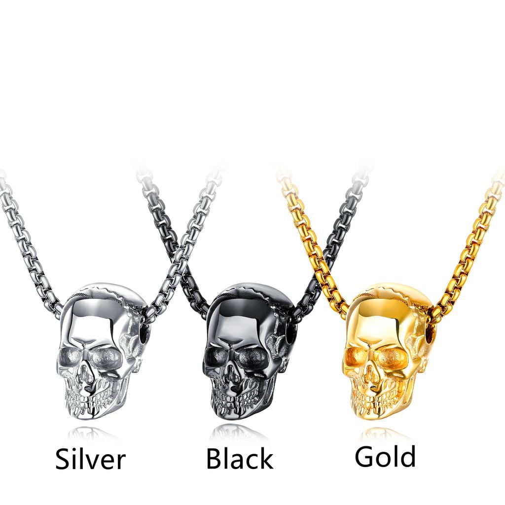 OPK Модный череп в стиле ретро из нержавеющей стали мужские аксессуары кулон
