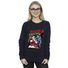 DC Comics Womens/Ladies Superman Santa Comic Sweatshirt