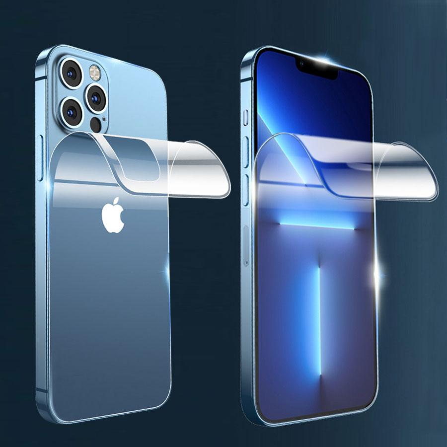 Для iPhone Air 13 12 14 15 16 17 Pro Max 13 12 11 Mini X XS Max XR 8 7 SE 2020 Наклейка на кнопку Прозрачная Гидрогелевая ТПУ Пленка Защитное стекло для экрана Рамочная пленка