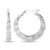 925 Sterling Silver Jewelry Bamboo Design Hoop Earrings for Women Teen and Girls