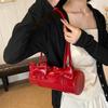 Niche Foreign Style Bow Underarm Bag Women's 2025 New Fashion Girl High-end PU Leather Crossbody Pillow Bag