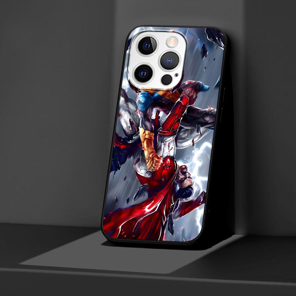 Неубиваемый комиксный чехол для Apple iPhone 14 11 16 Plus X XS 13 12 Mini XR 15 Pro Max Силиконовый Черный Мягкий Чехол для Телефона