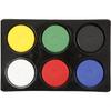 Plastic Palette with 6 Compartments Including Gouache Tablets - Mixable Colors. Ref 34576