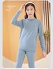 Cozy Thermal Underwear Set for Teens: Half-Turtleneck Top & Pants for Boys and Girls