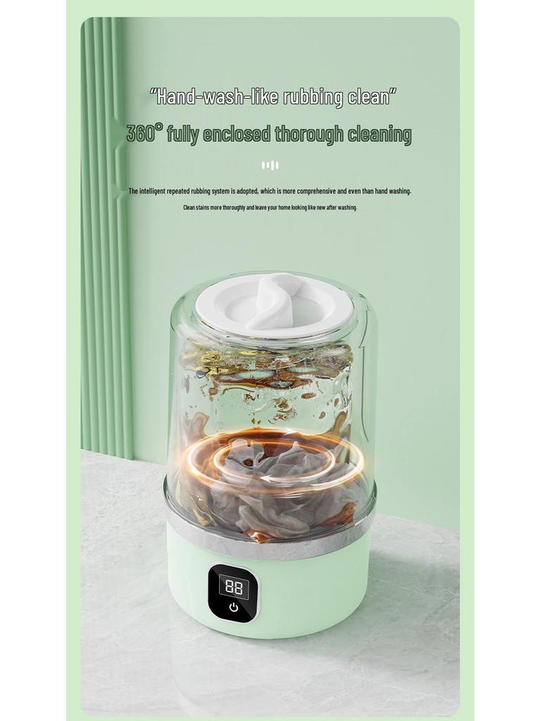 Compact Wireless Mini Washing Cup: Automatic Portable Washer for Underwear and Socks