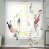 Тюлевые шторы с изображением щенка бультерьера для гостиной, спальни, современная вуаль, кухонные шифоновые прозрачные шторы