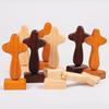 Wooden Cross Decoration with Magnetic Base Handmade Faith Prayer Cross Home Office Bookshelf