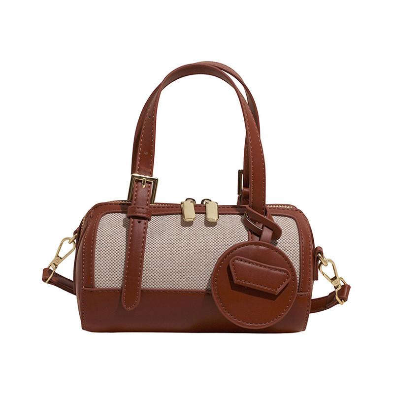 Однотонная Маленькая Сумка-Подушка с Цветными Блоками из ПУ Материала Летняя Повседневная для Ежедневного Использования