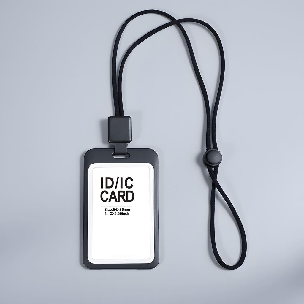 Двусторонняя ID-карта с ремешком и выдвижным держателем для бейджа, подходит для идентификации сотрудников, рабочих бейджей