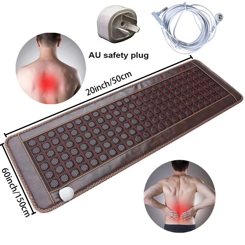 50x150 см электрический подогрев нефритовой турмалиновой кровати, матрас, германиевый камень, массажная подушка с нефритовыми камнями, диванная подушка, коврик с инфракрасным подогревом