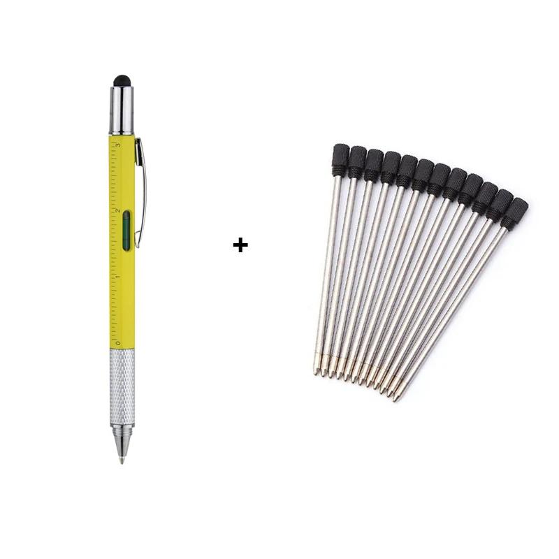 1 комплект 7 в 1 с ручным инструментом, многофункциональной шариковой ручкой, измерительной линейкой, отверткой, сенсорным экраном, стилусом, спиртовым уровнем