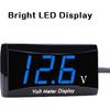 12V Car Digital Voltmeter Gauge - LED Display Voltage Volt Meter for Car Blue